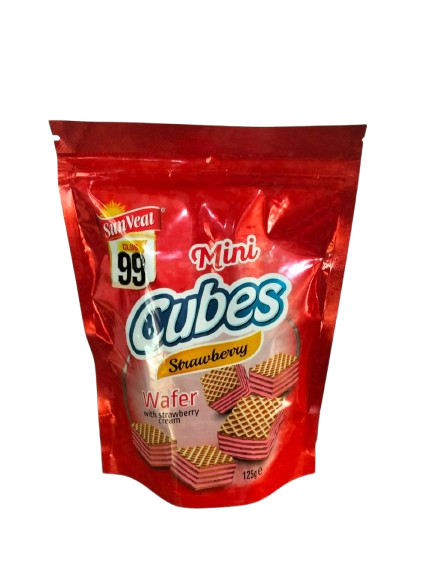 Mini Cubes Wafers with Hazelnut Cream