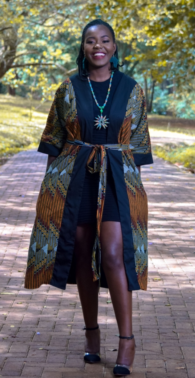 Stylish Green Ankara Kimono Jacket