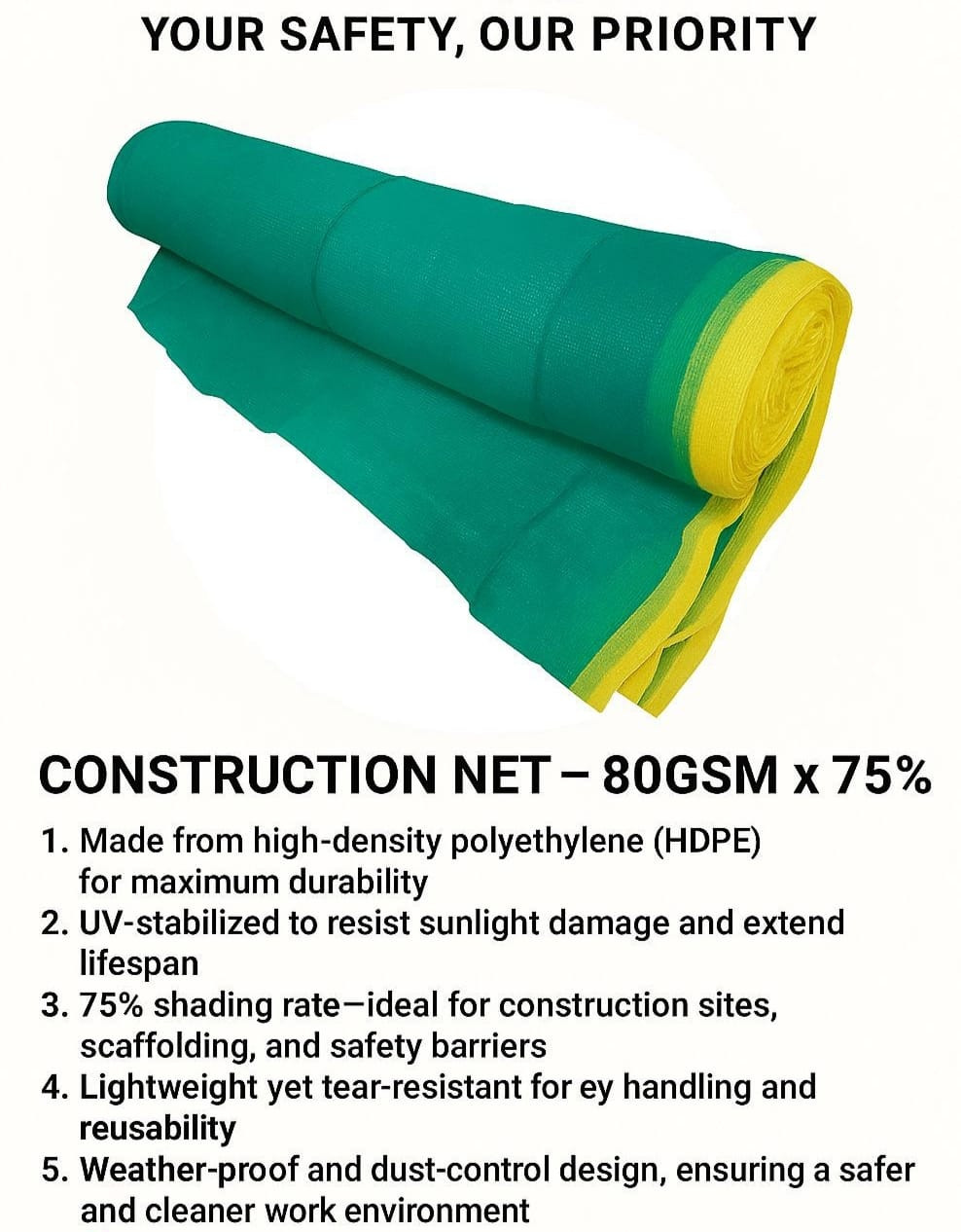 Construction Net- 80GSM X 70%