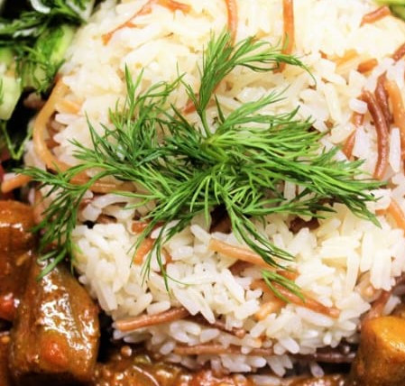 Wet fry with Rice