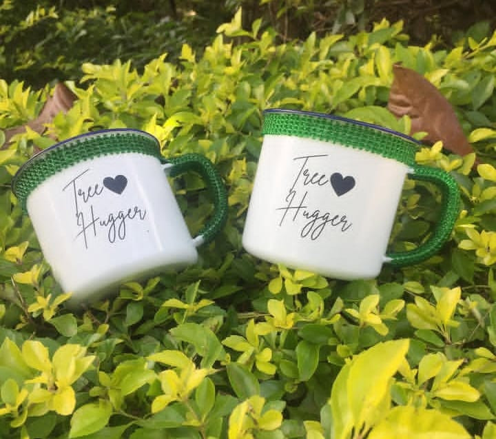 Beaded Enamel Mugs