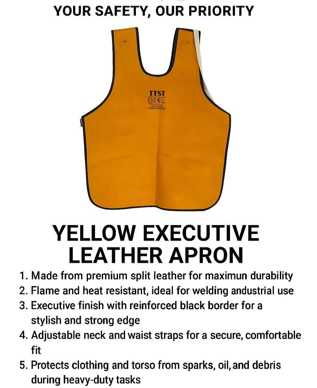 Yellow Executive Leather Apron