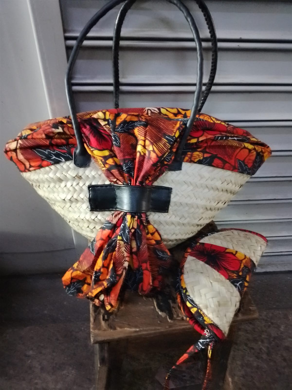 Matching Sisal Basket and Hat