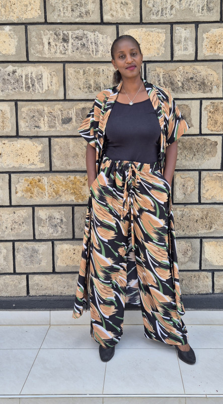 Classy 2Piece Kimono Palazzo Set