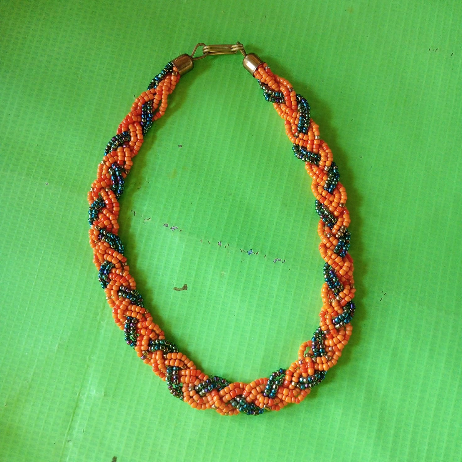 Orange Beaded Necklaces
