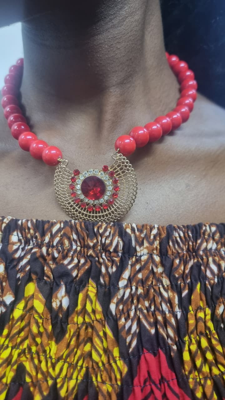 Chunky Red Necklace
