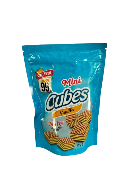 Mini Cubes Wafers with Vanilla Cream