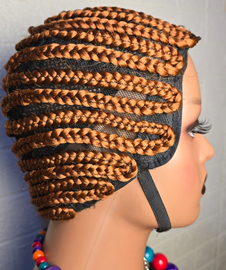 Brown Braided crotchet wig caps