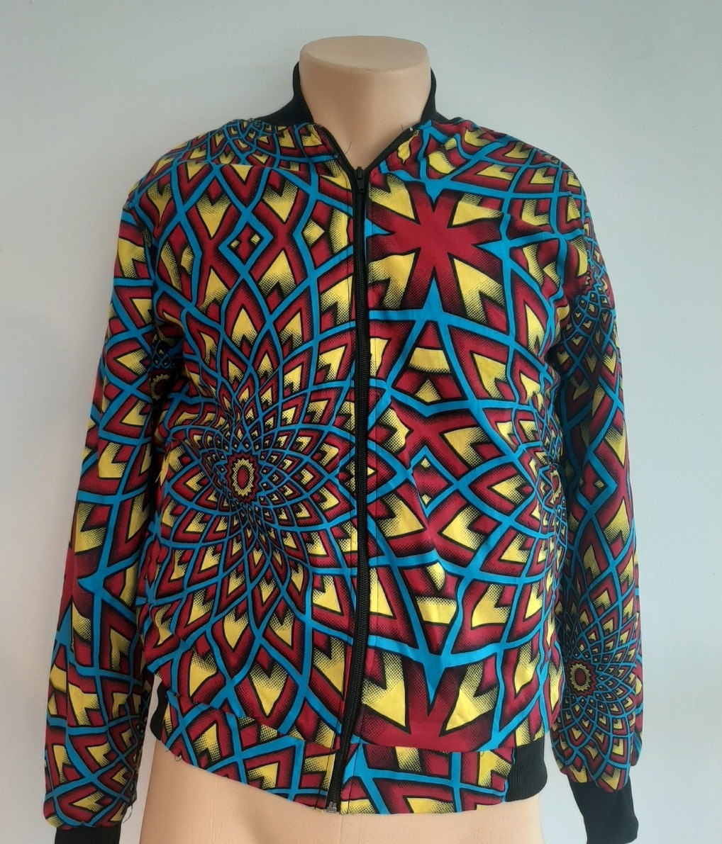 Multicolored Ankara Boyfriend Jacket