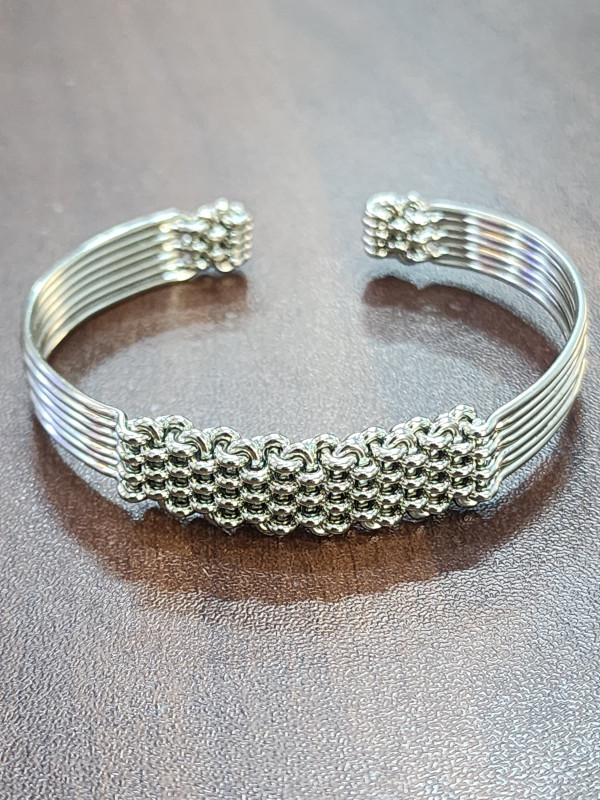 Silver Weaving Bangle
