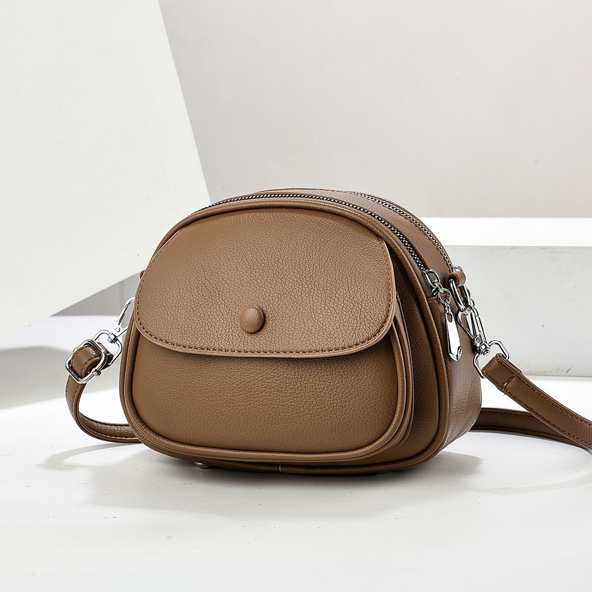 Classic Leather Crossbody Bag