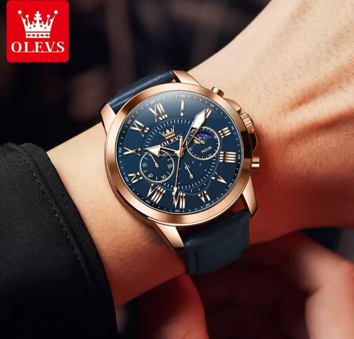 Olevs Gents Leather Watch