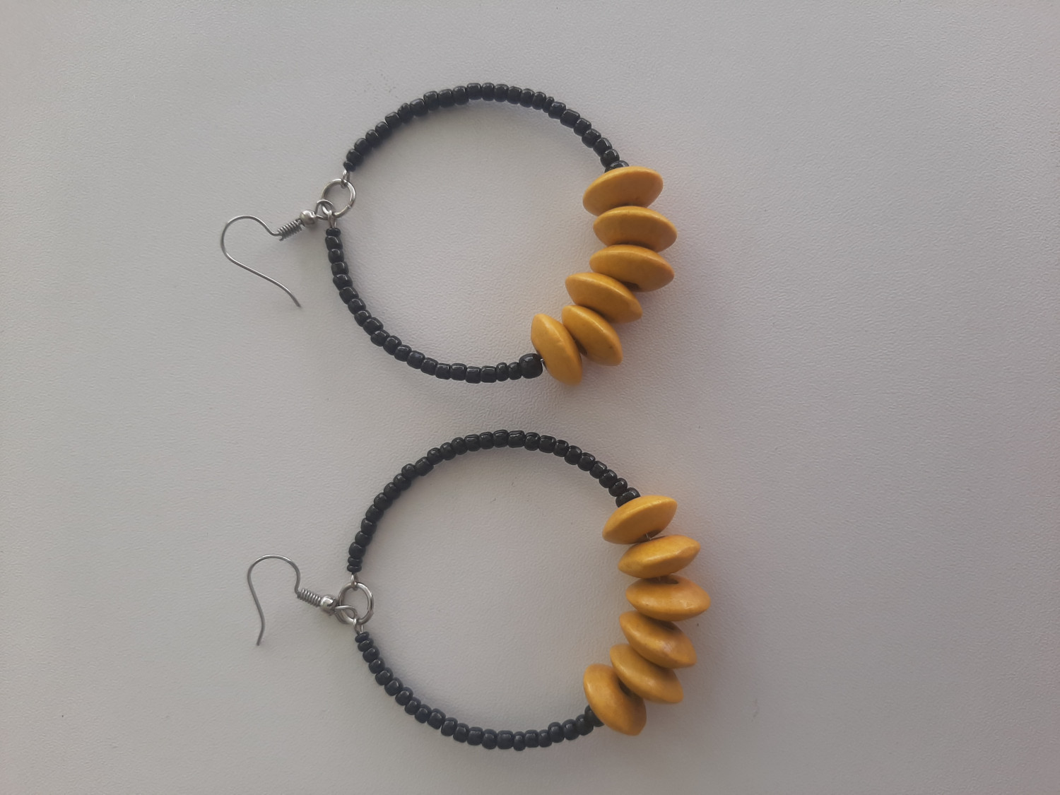 Yellow Style Round Earrings
