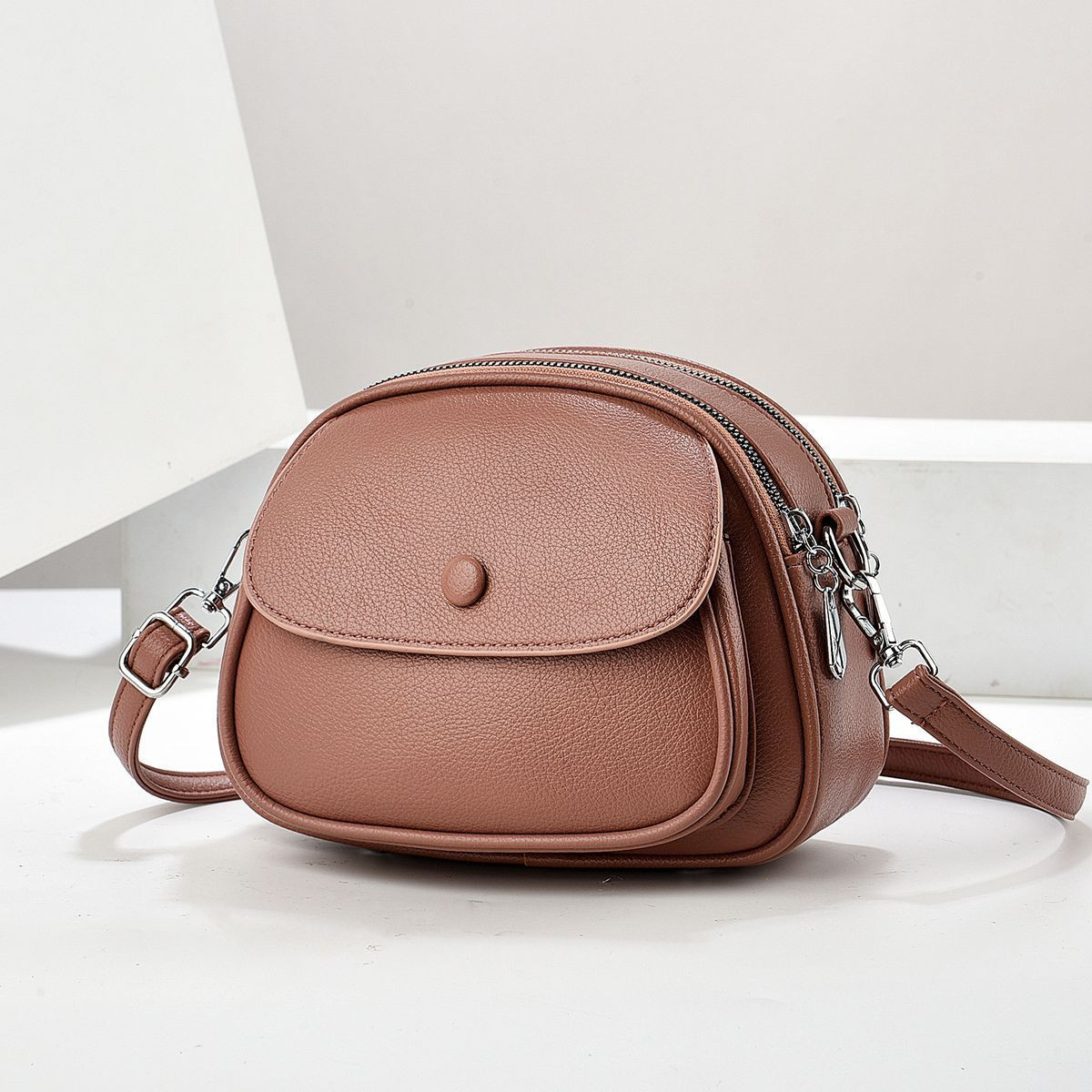 Classic Leather Crossbody Bag