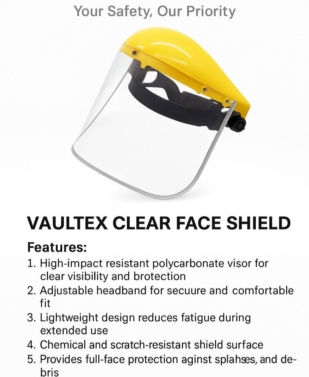 Vaultex Clear Face Shield